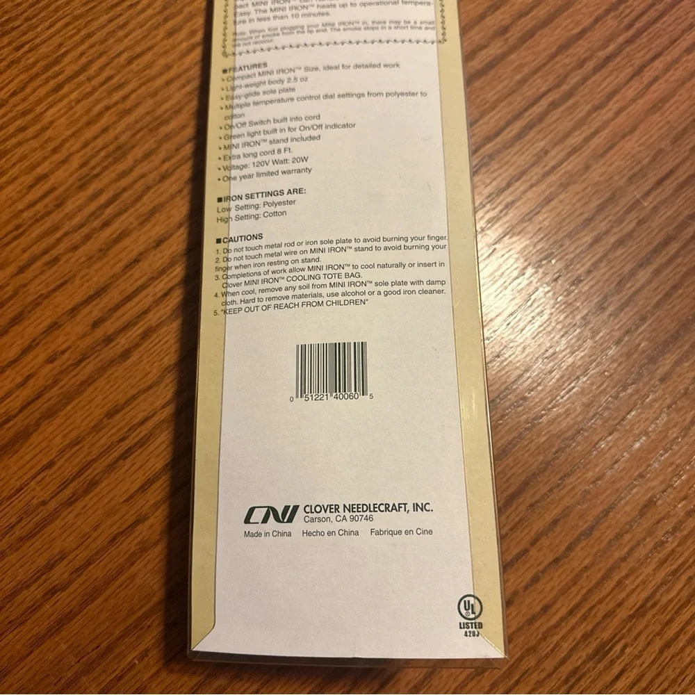 Clover CNI Mini Iron Art No. MCI-900 Crafting Sewing Quilting - Picture 7 of 7
